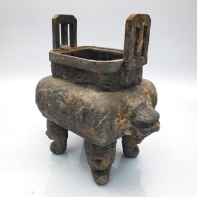 Chinese Archaic Style Metal Planter