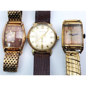 Lot of 3 Old Bulova Mechanical Watches