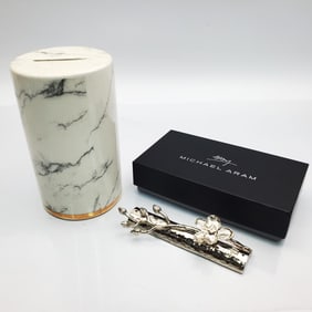 Judaica Michael Aram White Orchid Mezuzah