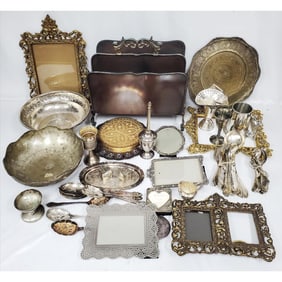Large Lot of Old Silver-Plated Items