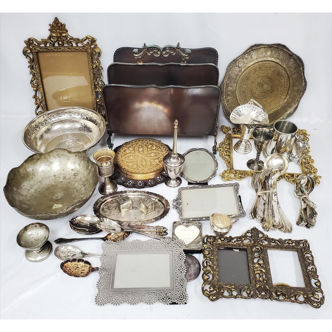Large Lot of Old Silver-Plated Items (1 of 4)