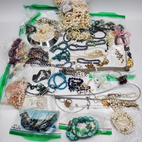Bag Lot of Costume Jewelry