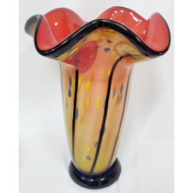 Murano Large Internally Decorated Vase