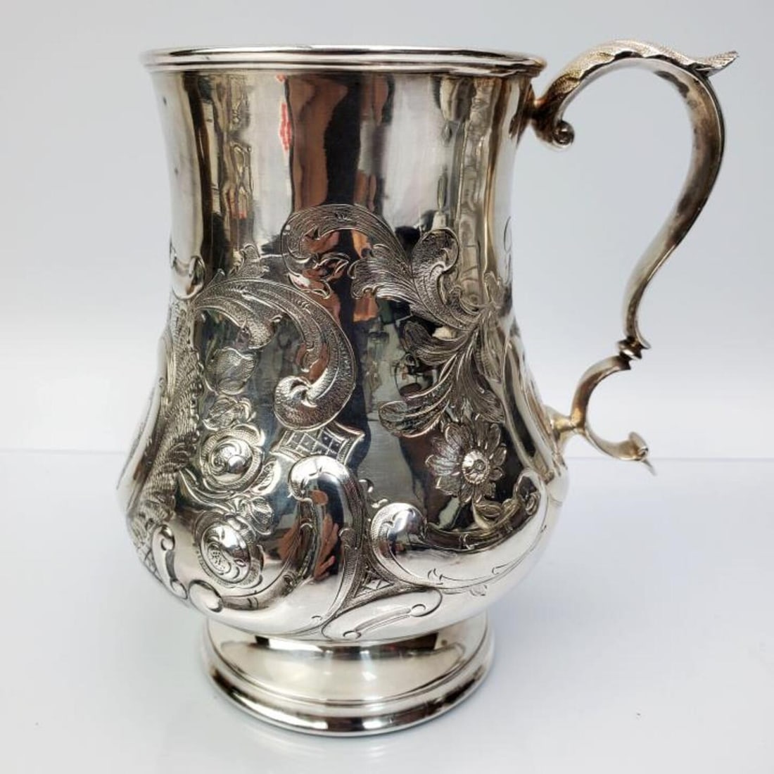 Antique English Silver Plated Handled Mug (1 of 6)