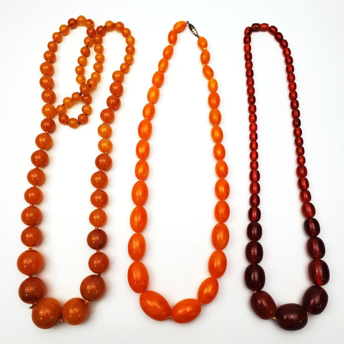 Lot of 3 Amber Colored Necklaces (1 of 3)