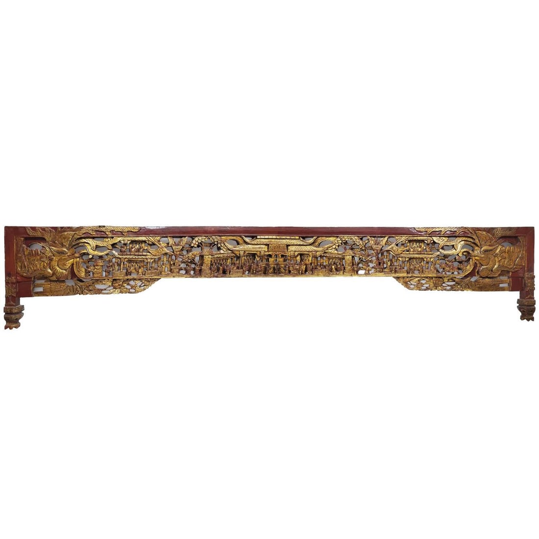 Antique Large Chinese Carved Wood Panel (1 of 7)