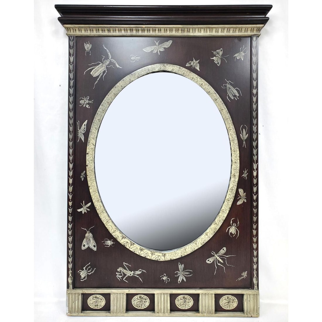 Vintage Carved Wood & Hand Painted Large Mirror (1 of 4)