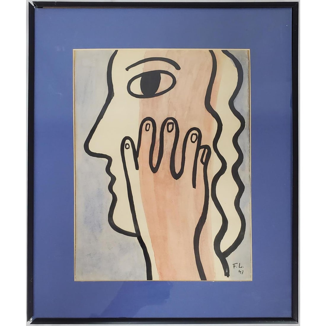 Attributed to Fernand Leger, French (1881-1955) Watercolor on Paper (1 of 3)