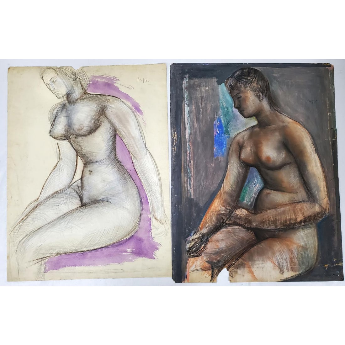 Josef Presser, American (1907-1967) 2 Paintings (1 of 4)