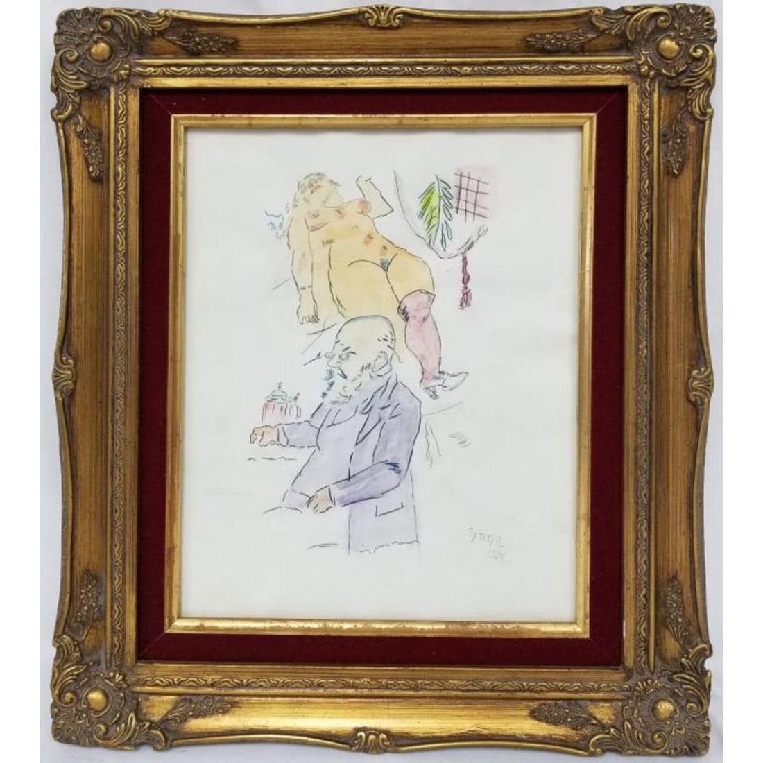 Attributed to George Ehrenfried Grosz, Watercolor (1 of 6)