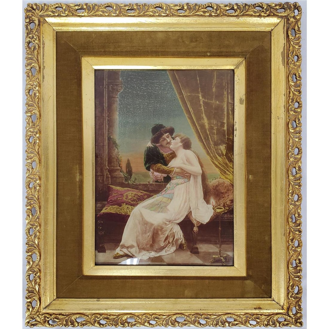 19thc Reverse Painted Glass (1 of 2)