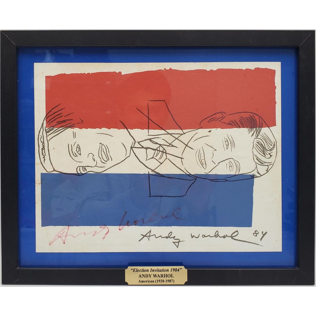 After/Attrib Andy Warhol 1984 Election Invitation (1 of 3)