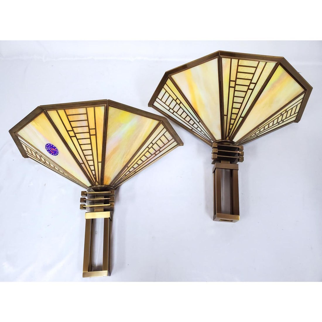 Vintage Fredrick Ramond Glass & Bronze Sconces (1 of 9)