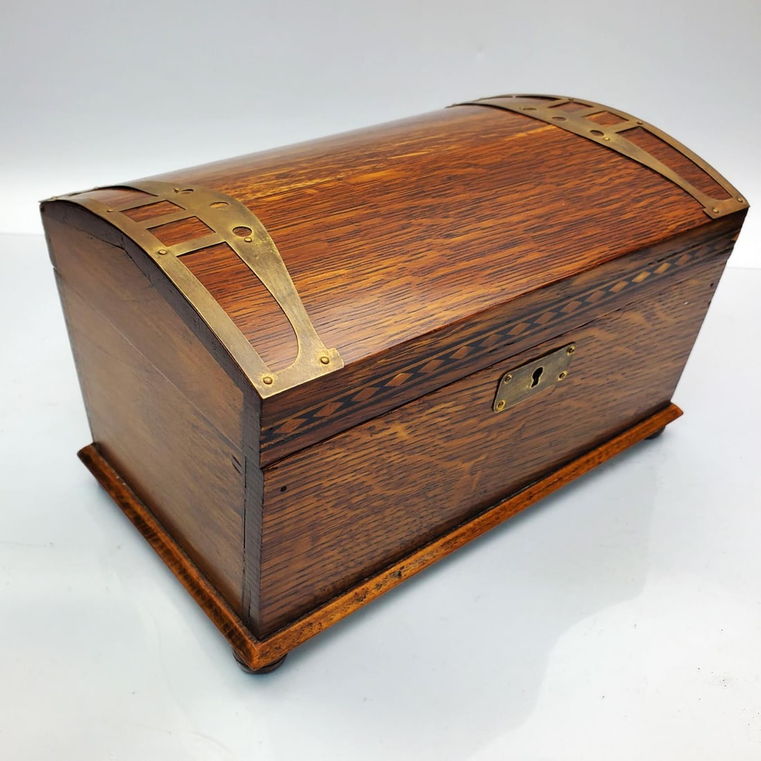 Antique English Arts & Crafts Style Wood Box (1 of 5)