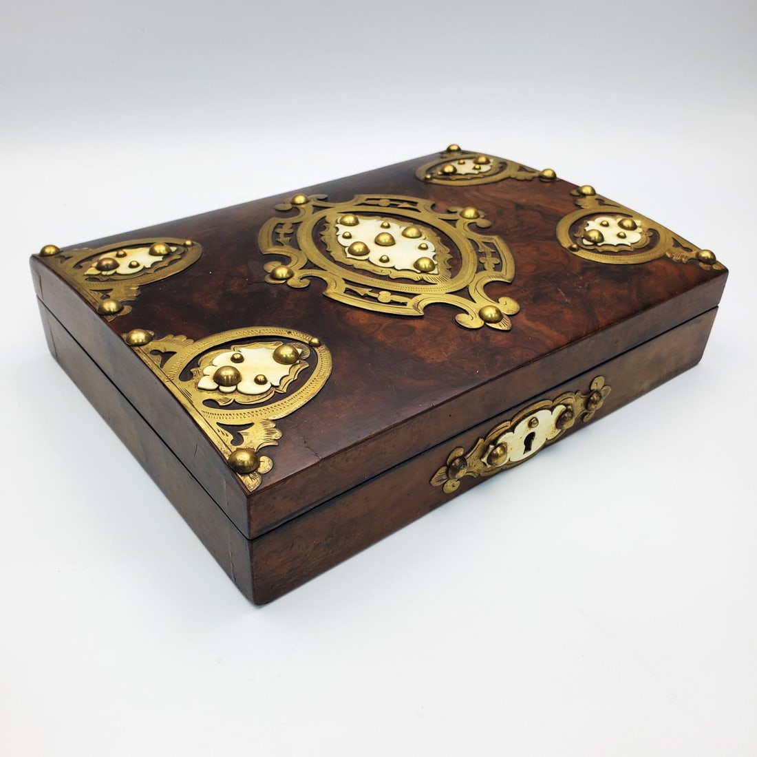 Antique Victorian English Flat Desk Box (1 of 4)