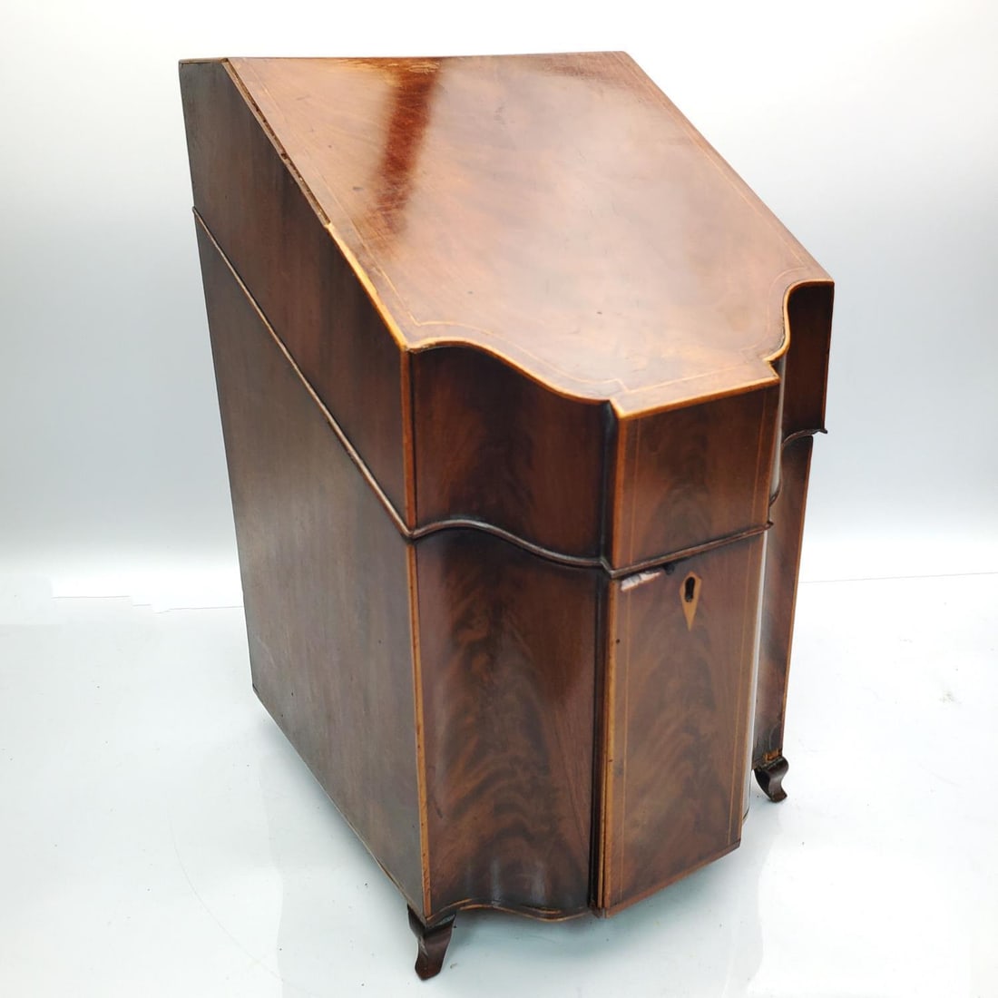 Antique English George III Mahogany Cutlery Box (1 of 7)