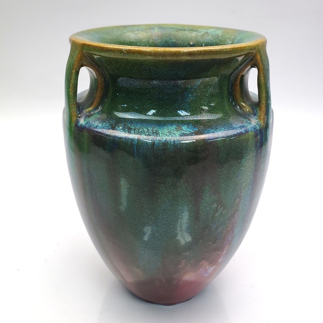 Antique Fulper Pottery 3 Handle Multicolor Vase (1 of 5)
