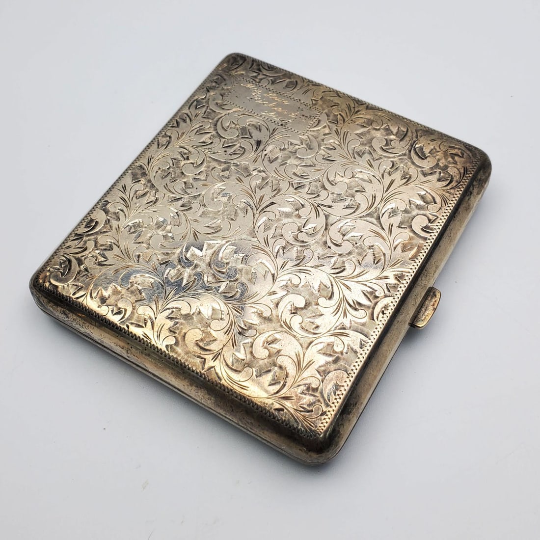Vintage Card Box Marked 950 Silver (1 of 4)