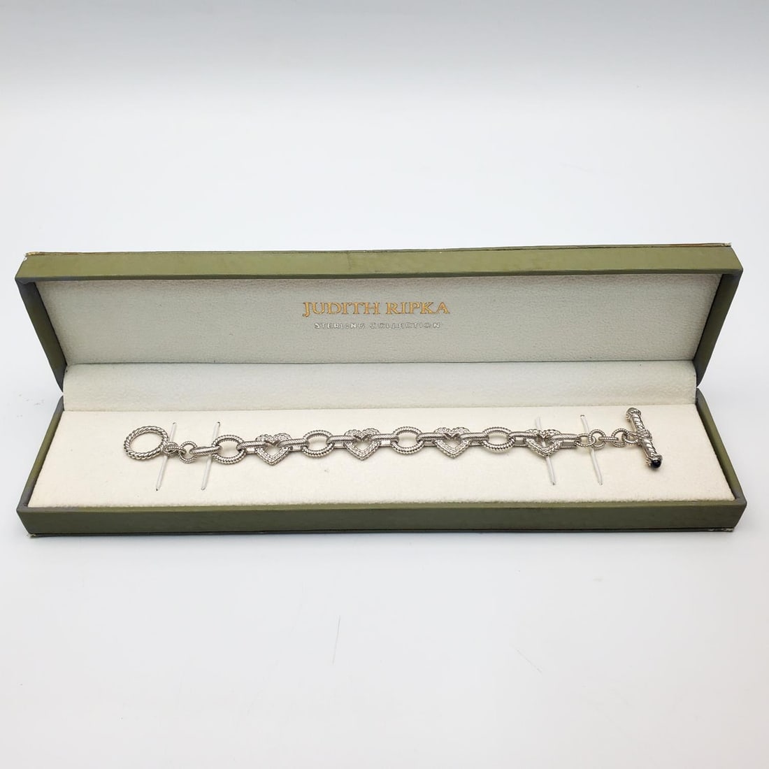 Judith Ripka Sterling Silver Toggle Bracelet (1 of 4)