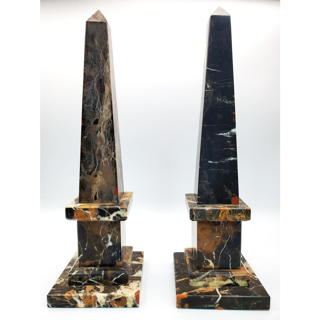 Lot of 2 Marble/Granite Obelisks (1 of 3)