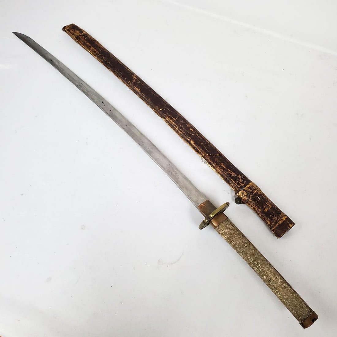 Antique Japanese Katana Sword w/ Shagreen Handle (1 of 7)