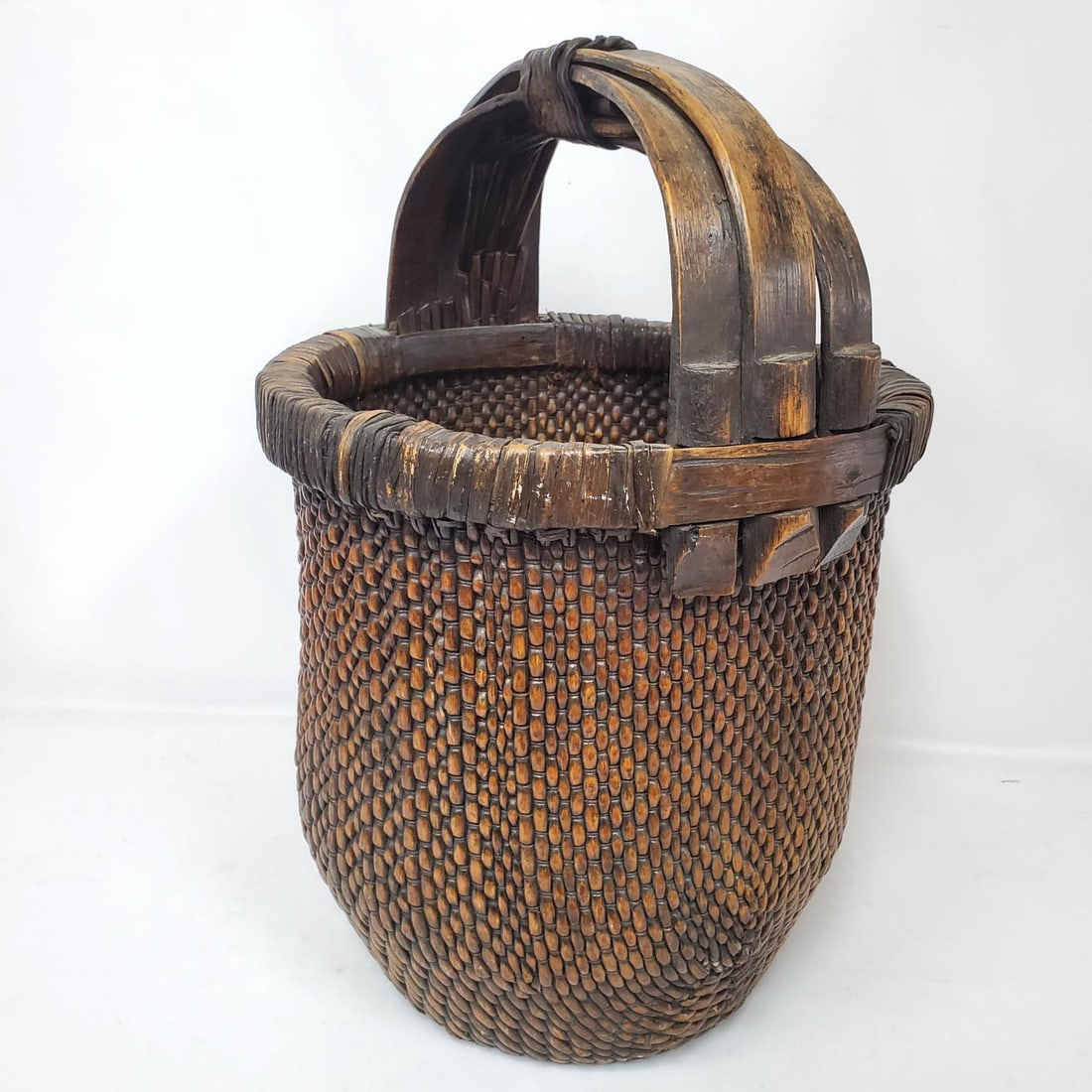 Antique Japanese Large Woven Basket (1 of 5)