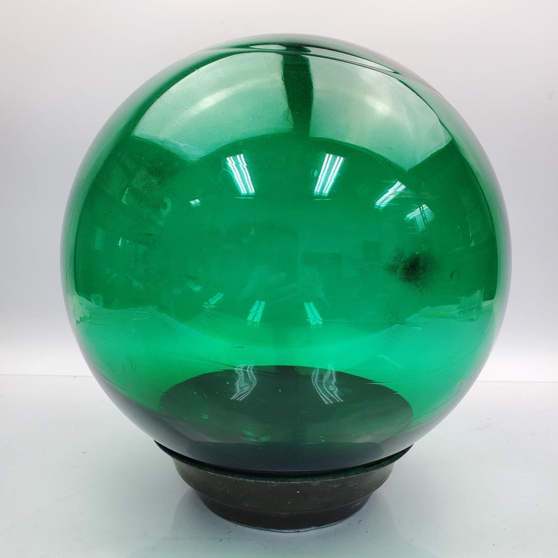 Old Japanese Green Glass Large Fishing Float (1 of 3)