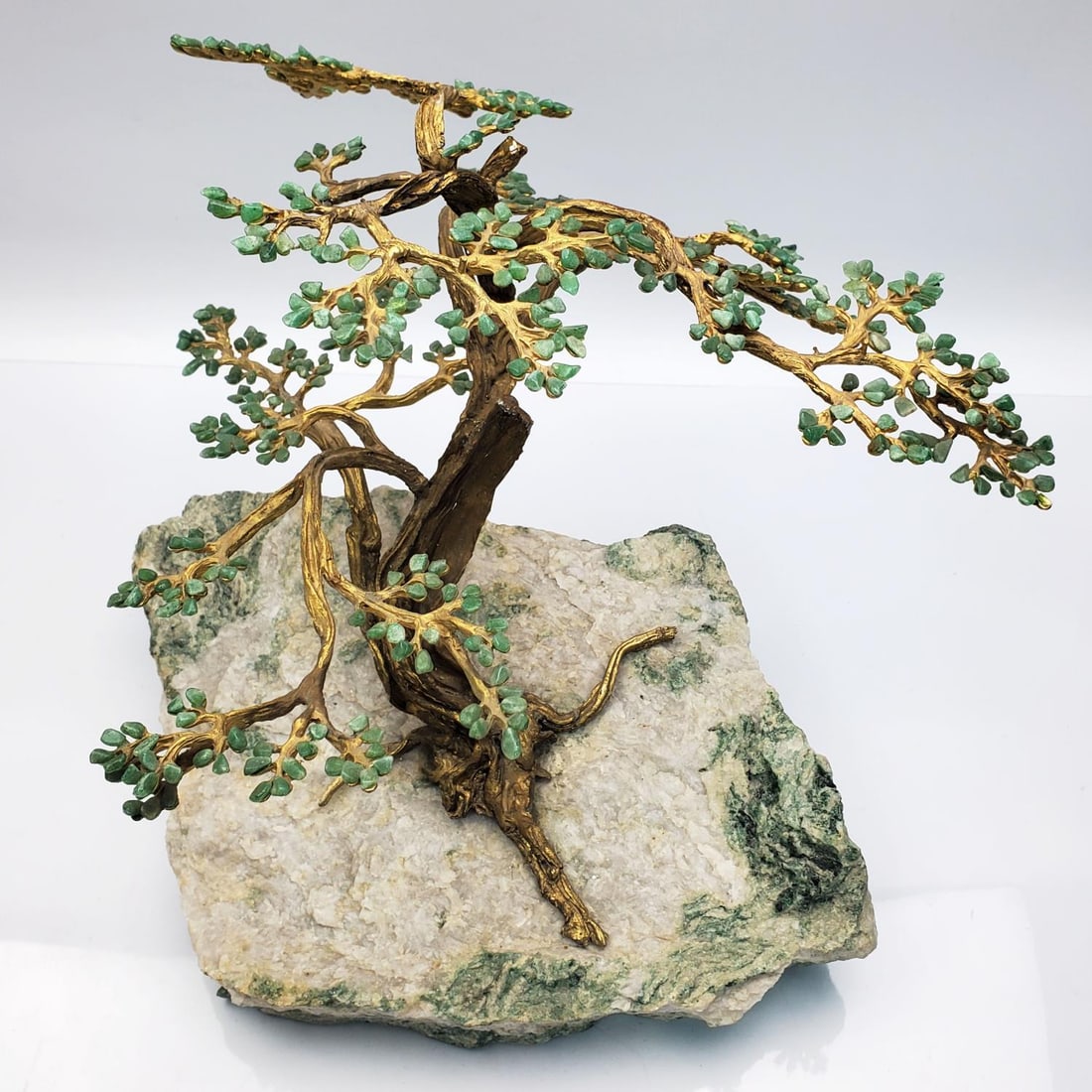 Gilt Metal & Semi Precious Stones Bonsai Tree (1 of 4)