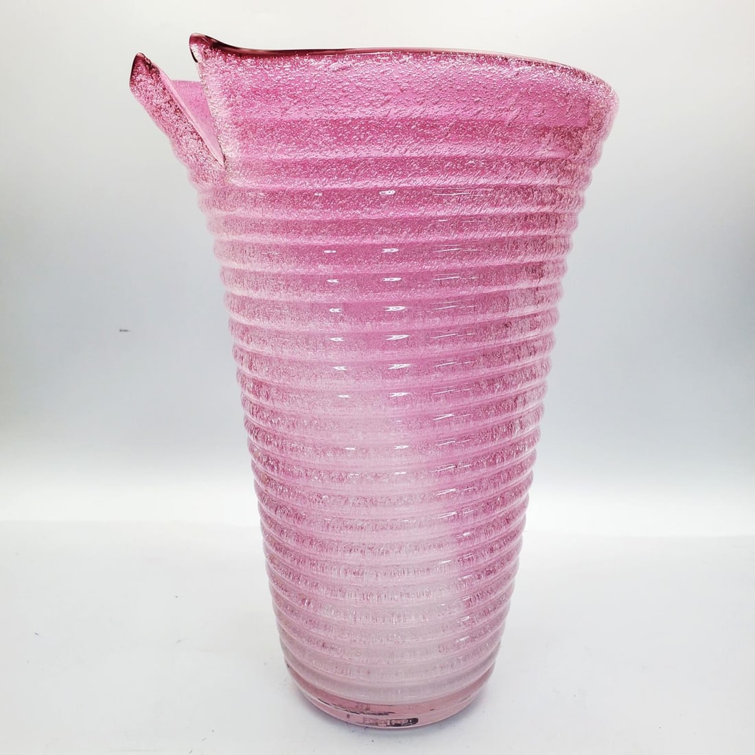 A.V. Seguso Italian Venetian Large Glass Vase (1 of 6)