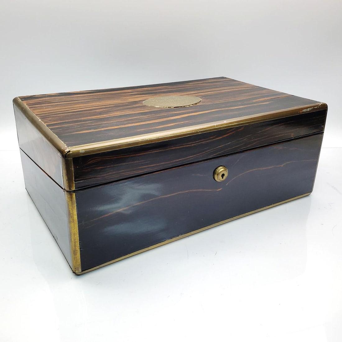 Antique English Coromandel Wood Travel Lap Desk (1 of 9)