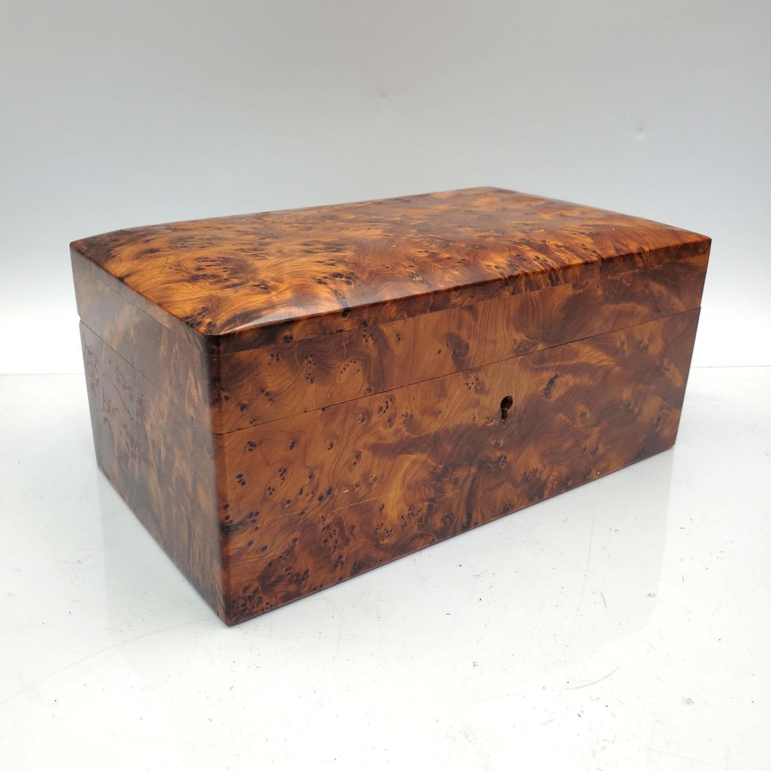 Antique Thuya Wood Box w/ Interior Compartments (1 of 4)