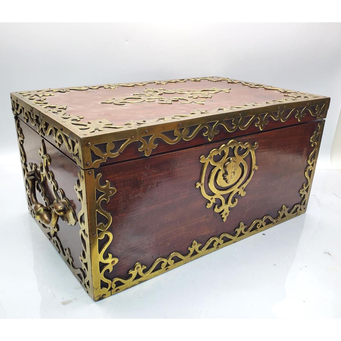 Rare Antique English Wooden Chest (1 of 8)