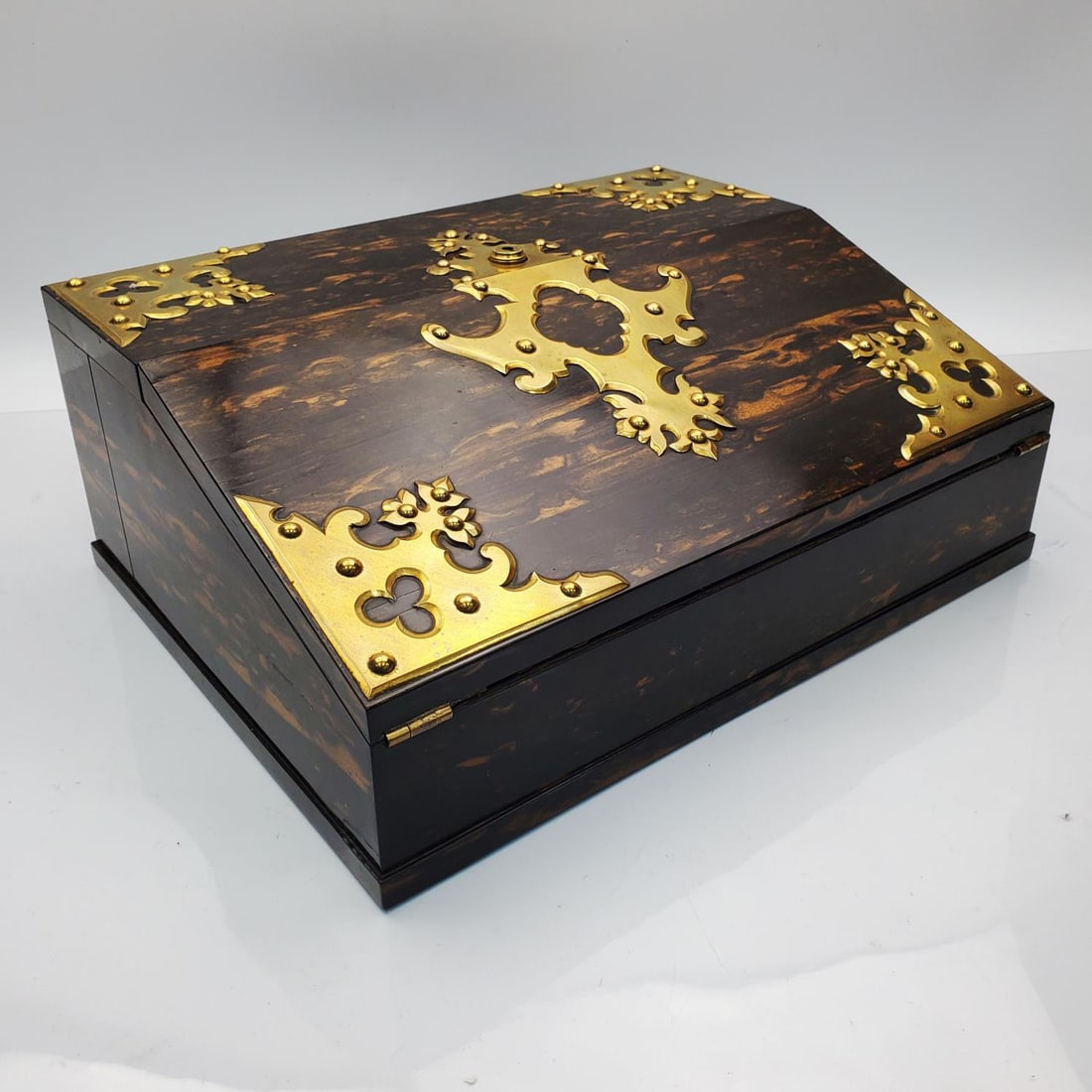 Antique 19th C. English Coromandel Wood Travel Box (1 of 9)
