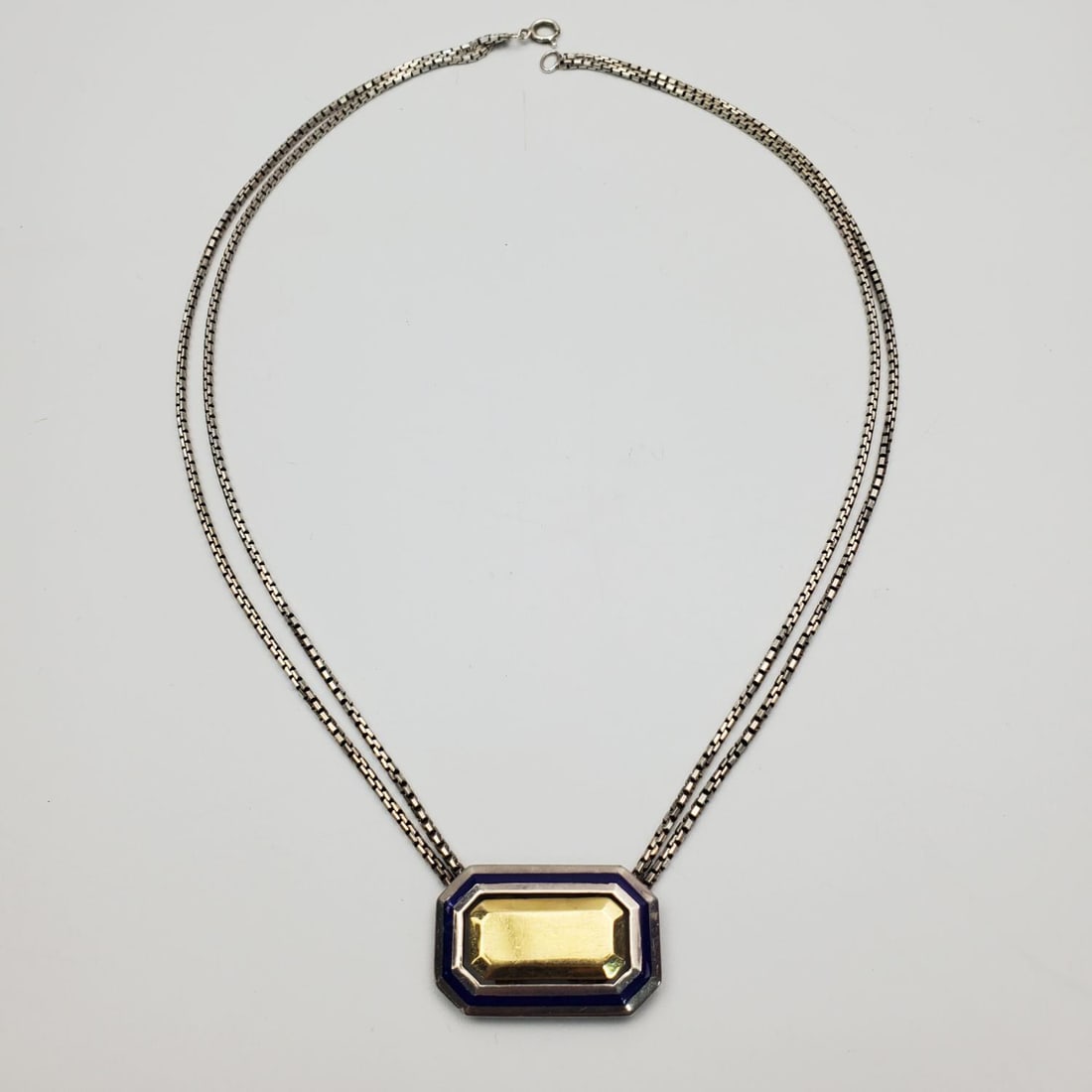 Cartier 18K Gold, Sterling Silver, Enamel Necklace (1 of 3)