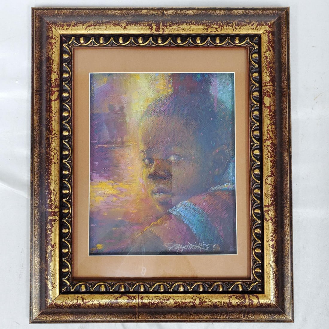 Brenda Joysmith, American (b.1952) Painting: Brenda Joysmith, American (b.1952) Painting, Pastel on Paper. "Young African American Boy". Signed Lower Right & Dated '05. In Original Frame Under Glass. Has Not Been Examined Out of Frame. Condition