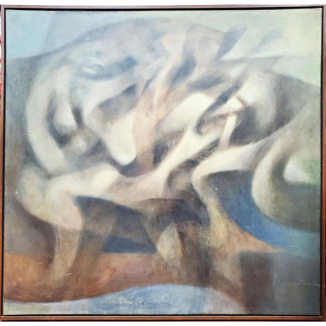 Massive Painting, Oil on Canvas, Signed Beckmann: Massive Painting, Oil on Canvas, Signed Beckmann on Upper Right & Dated '67. In Original Frame. Condition: Excellent. Dimensions: Sight- 51" x 50". Frame- 52.5" x 51.75". Provenance: From a Long Islan