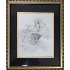 Tom Kidd American (20th Century) Pencil Drawing (1 of 4)