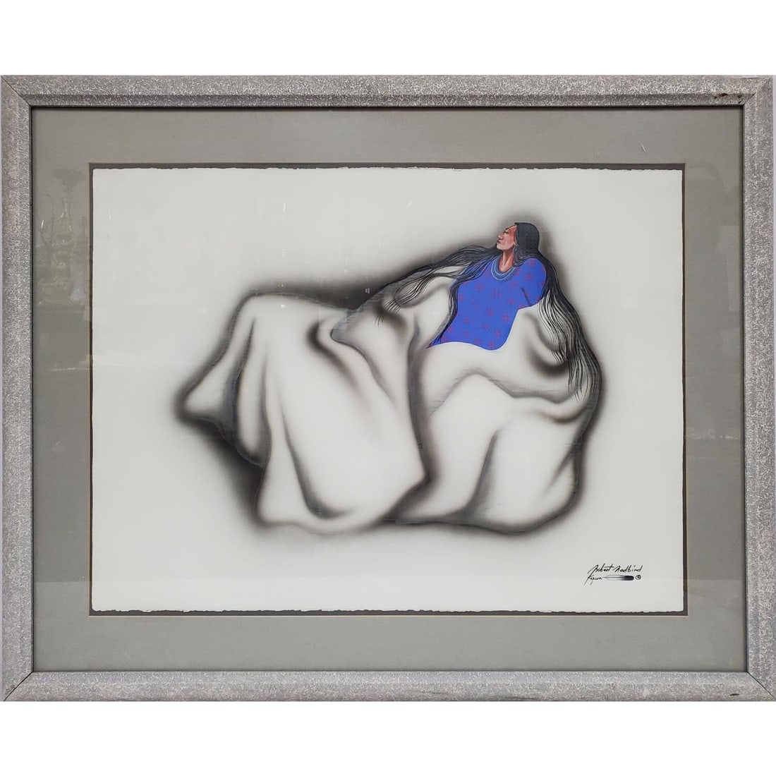 Robert Redbird Sr. (1939-2016)Mixed Media Painting (1 of 3)