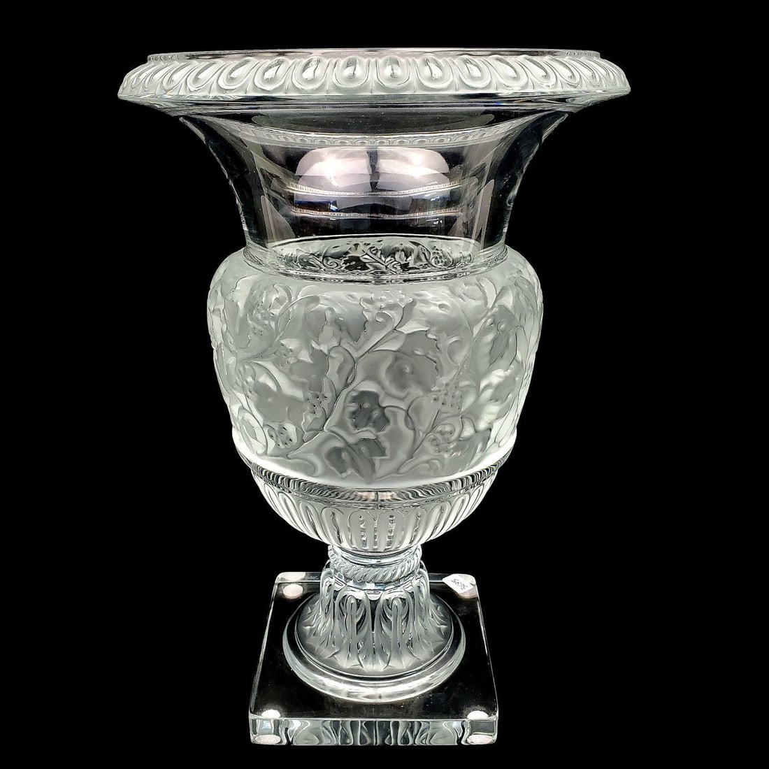 Vintage Lalique Clear Crystal "Versailles" Vase (1 of 7)