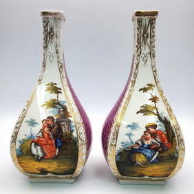 Pair of Antique Meissen 19th C. German Porcelain (1 of 6)