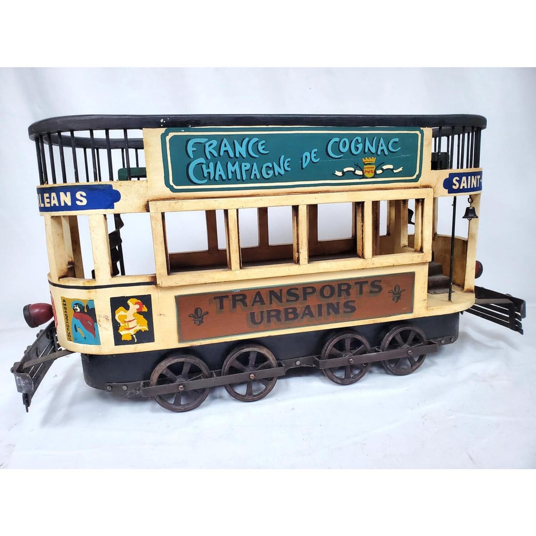 Vintage 1930s French Double Decker Trolley Model (1 of 7)