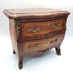 Antique 19th C. French Wooden Mini Dresser (1 of 5)