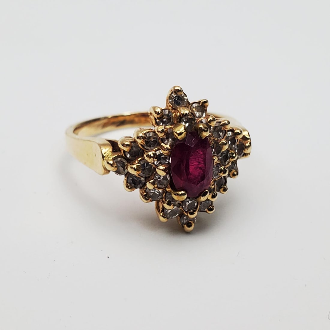 Vintage 14K Gold, Diamonds, & Ruby Ring (1 of 5)