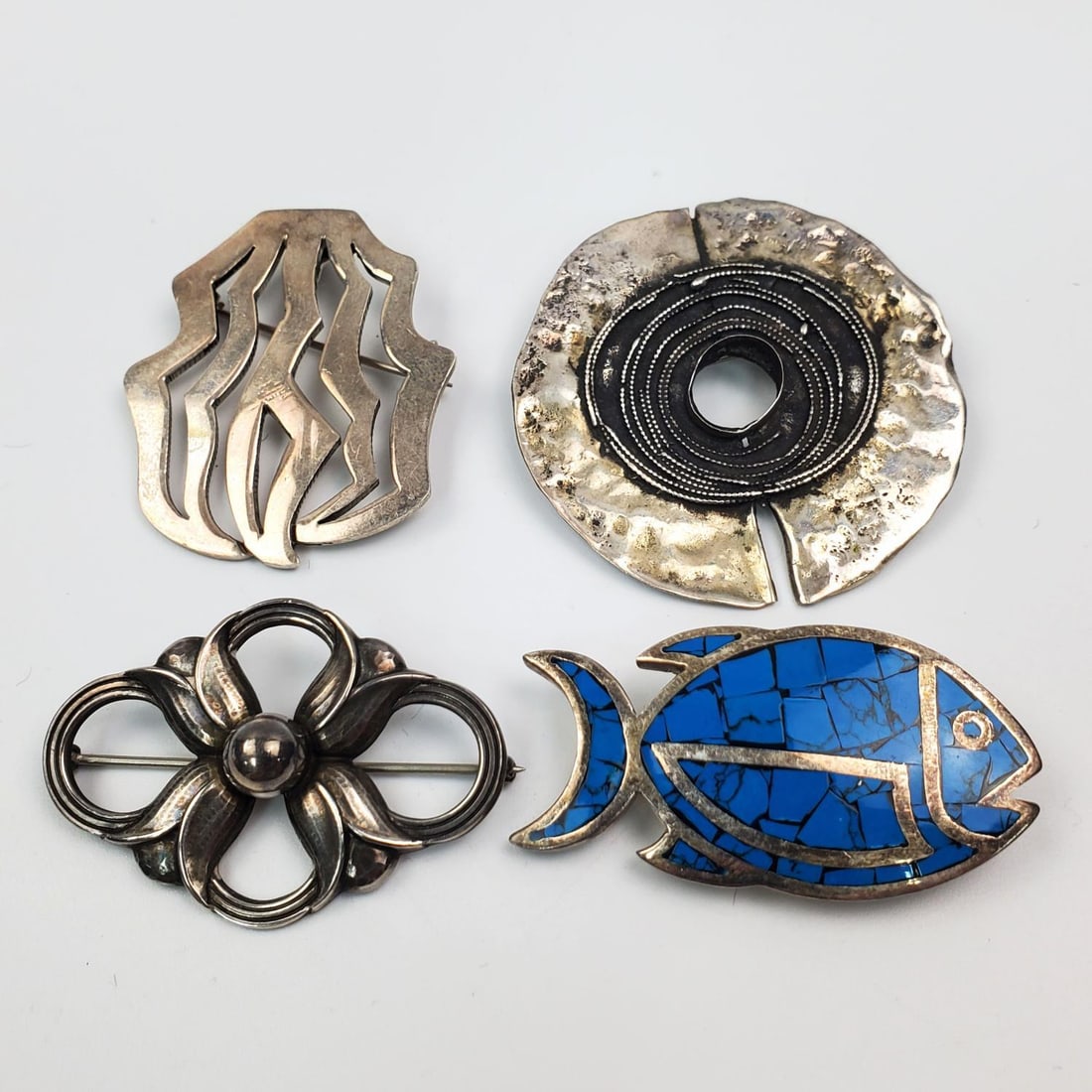 Georg Jensen Sterling Silver Brooch & 3 Others (1 of 3)