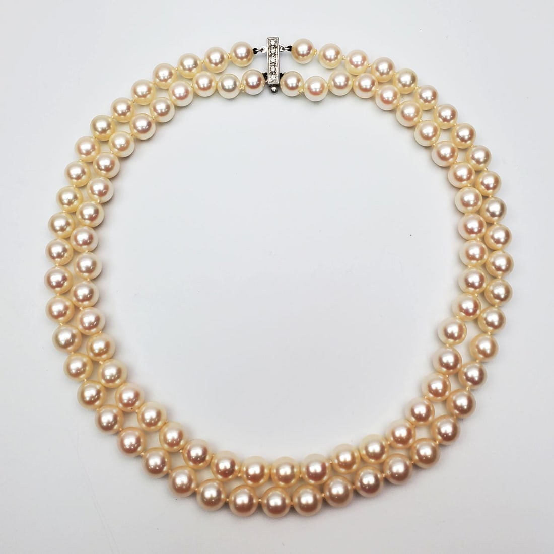 14K White Gold, Diamond, & Pearl Necklace (1 of 4)