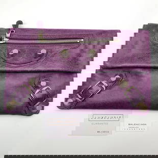 Balenciaga Paris Motocross Envelope Clutch Bag: Balenciaga Paris Motocross Envelope Clutch Bag. Fully Marked. Condition: Excellent. No Signs of Use. Dimensions: L-11.5" x H-7.25". Provenance: From a Long Island, NY Home. Please note the absence of