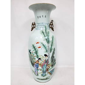 Antique Chinese 19th C. Large Famille Rose Vase (1 of 5)
