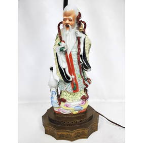 Antique Chinese 19th C. Porcelain Figure of a Sage (1 of 7)