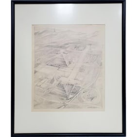 Mervin Honig, American (1920-1990) Pencil on Paper