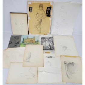 Mervin Honig, American (1920-1990) Drawings